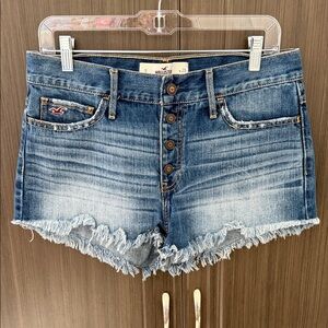 Hollister Women's Distressed Blue Jean Shorts
